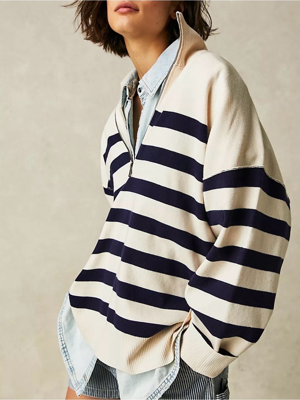 **Sold out** Free People Coastal Stripe Pullover